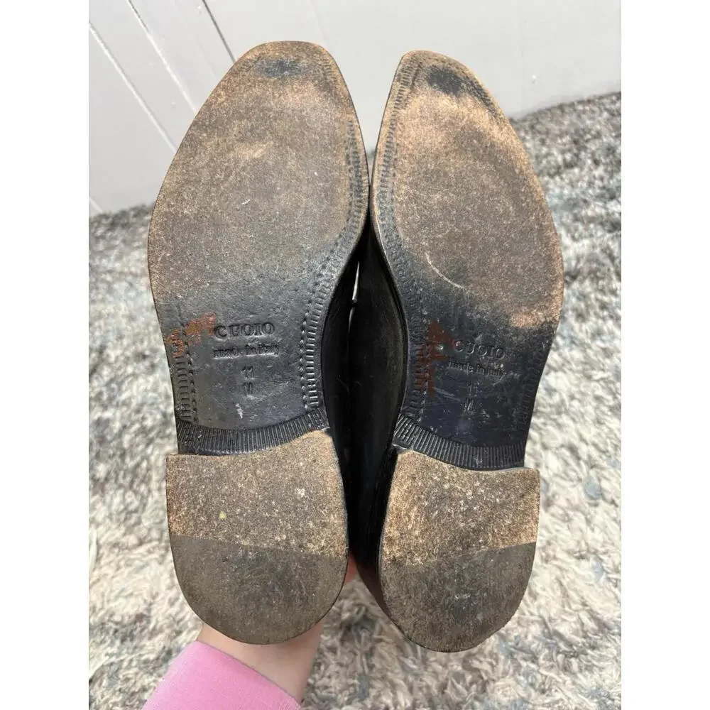 Claudio De Lorena Shoes Mens 11 Handmade In Brazil Black Leather Office Business